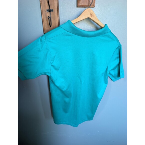 Vintage Pierre Cardin Polo Shirt: Teal Shirt Mens Size Large - Picture 3 of 10